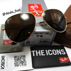 Model Display Ray-Ban Aviator Brown RB3025